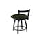 Holland Bar Stool Co 18" Low Back Swivel Vanity Stool, Black Wrinkle, Canter Pine Seat 82118BW010 - alternate 4